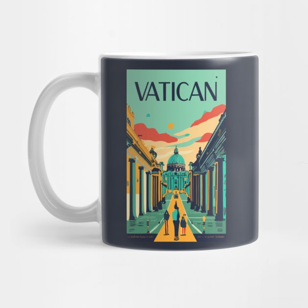 A Vintage Travel Art of the Vatican - Vatican City by goodoldvintage